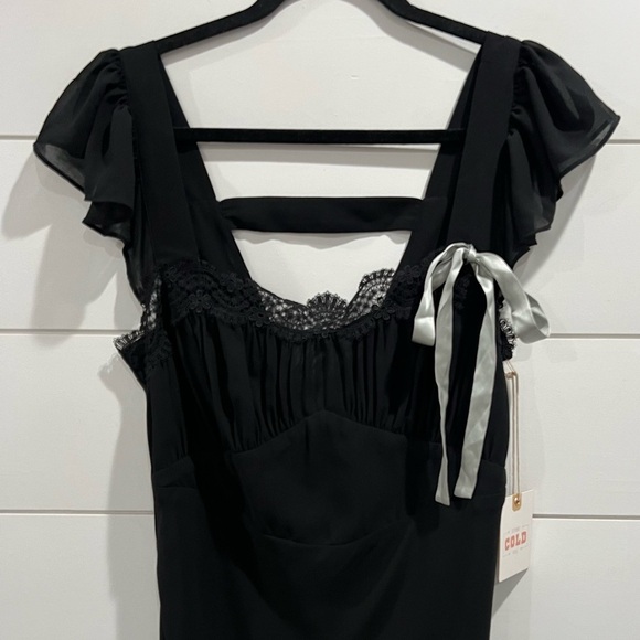 NWT Stone Cold Fox black lani slip dress - Picture 7 of 11